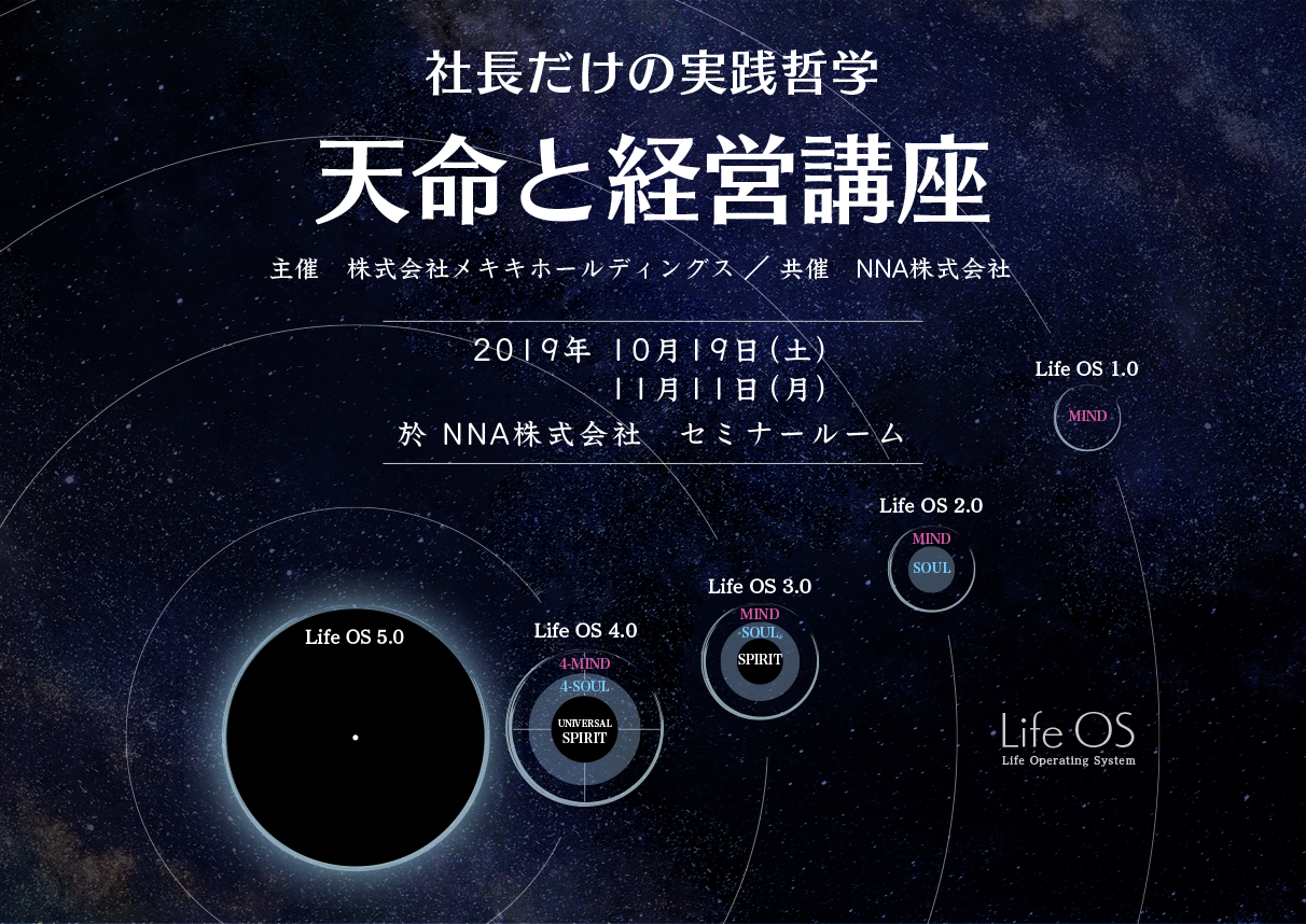 社長だけの実践哲学　天命と経営講座　主催　株式会社メキキホールディングス/共催　NNA株式会社