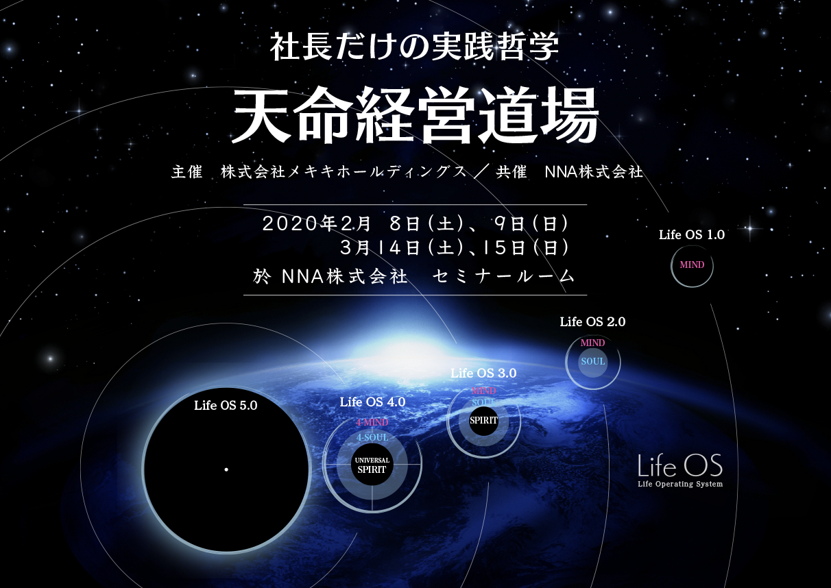 社長だけの実践哲学　天命経営道場　主催　株式会社メキキホールディングス/共催　NNA株式会社